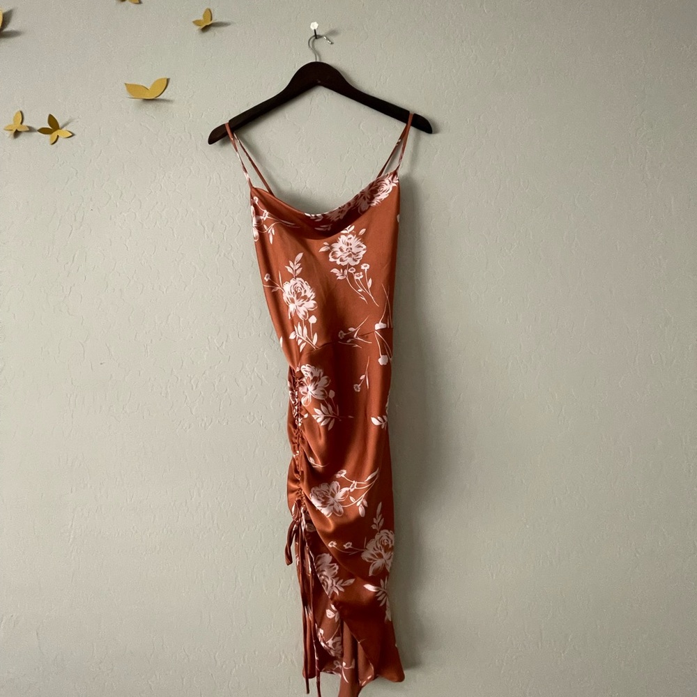 Ruched midi dress